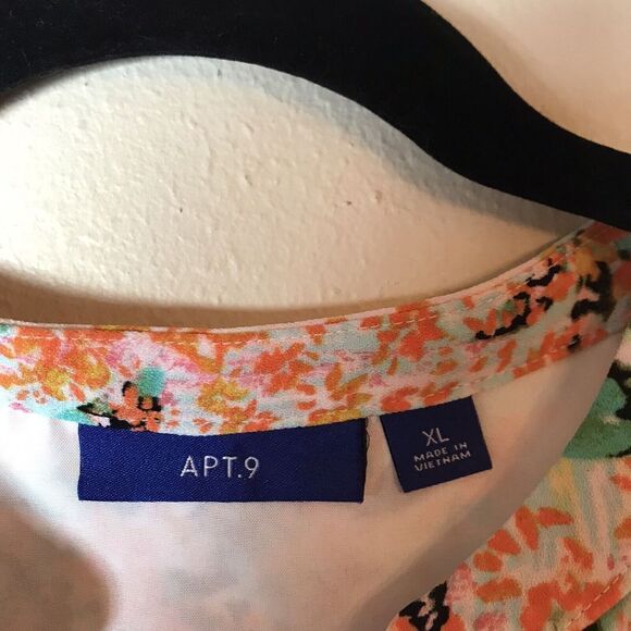 Women's APT 9 XXL Floral Dress Sleeveless V Neck  Elastic Waist Pockets - Picture 15 of 15